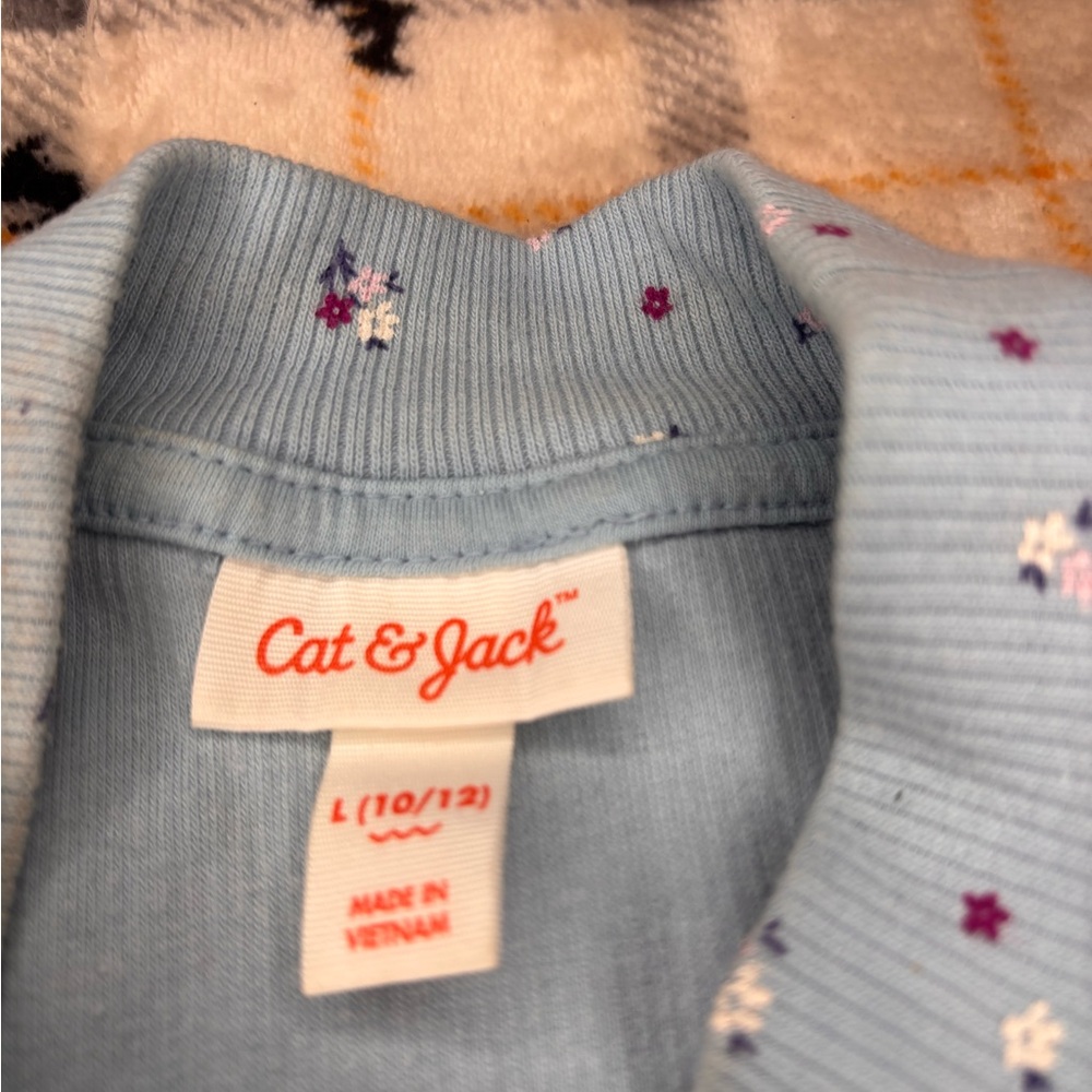 Cat & Jack Sky Blue Floral Shirt